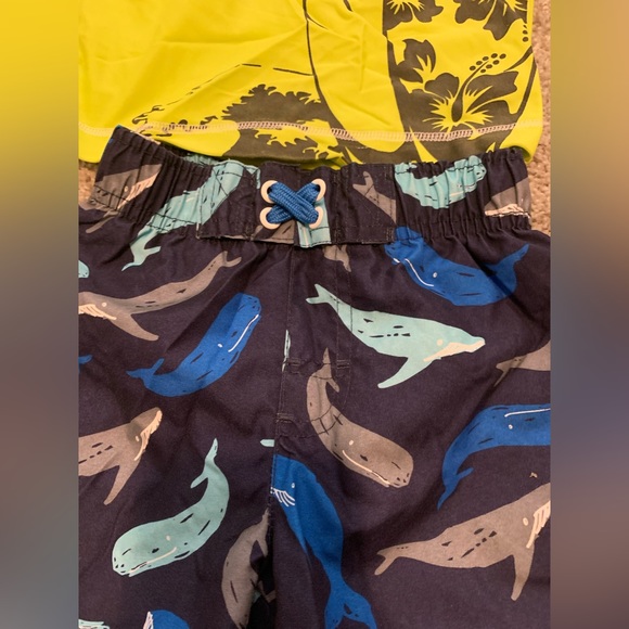 Boys 2T Swim Rashguard & Swim Trunks - Picture 2 of 5